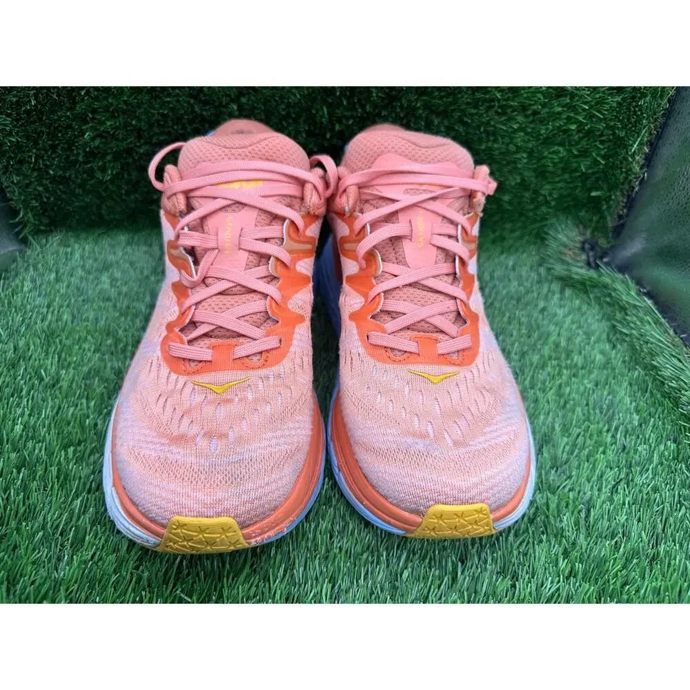 Hoka One One Gaviota 4 1123199-SCPP Athletic Sneaker Women's 10B Orange Mesh Gym